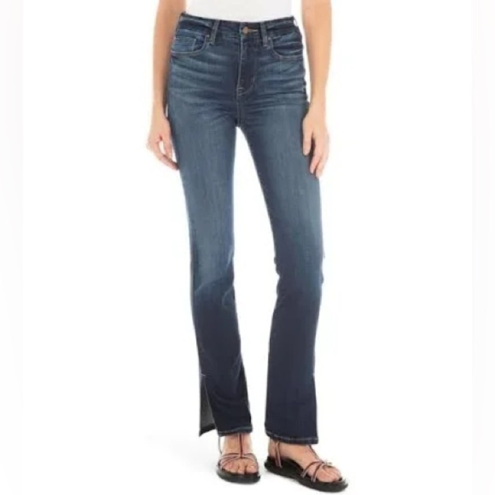 Fidelity High Rise Straight Leg With Ankle Cuts Size 26